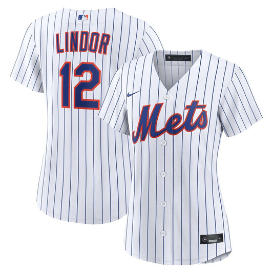 New York Mets Francisco Lindor Nike Women's Home Replica Jersey - White MLB Team Jersey Baseball Fan Apparel