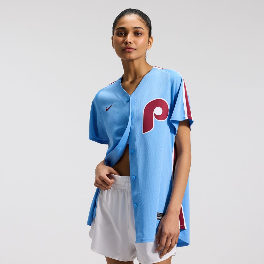 Philadelphia Phillies Nike Women's Alternate Limited Jersey - Light Blue MLB Team Jersey Baseball Fan Apparel