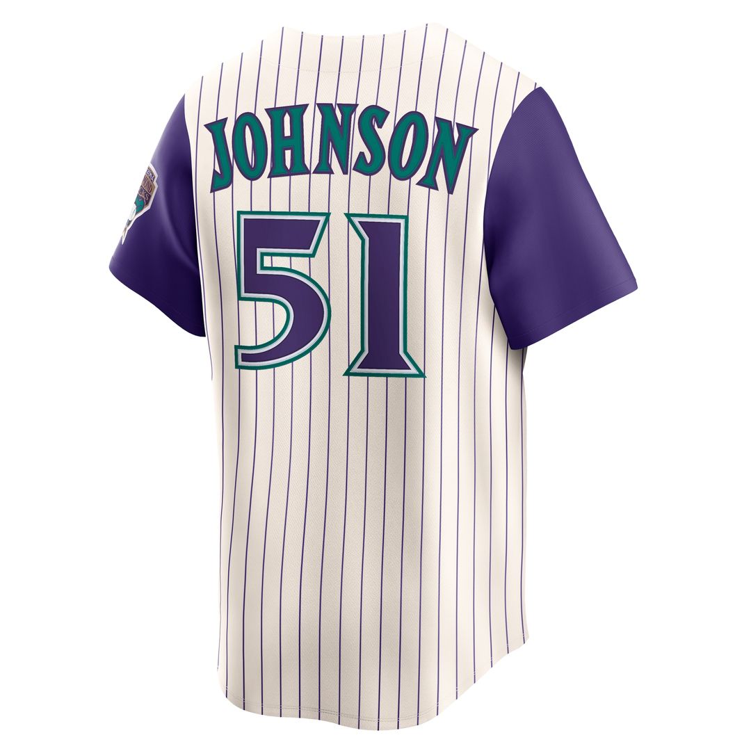 Arizona Diamondbacks Randy Johnson Nike Throwback Cooperstown Limited Jersey - Cream MLB Team Jersey Baseball Fan Apparel