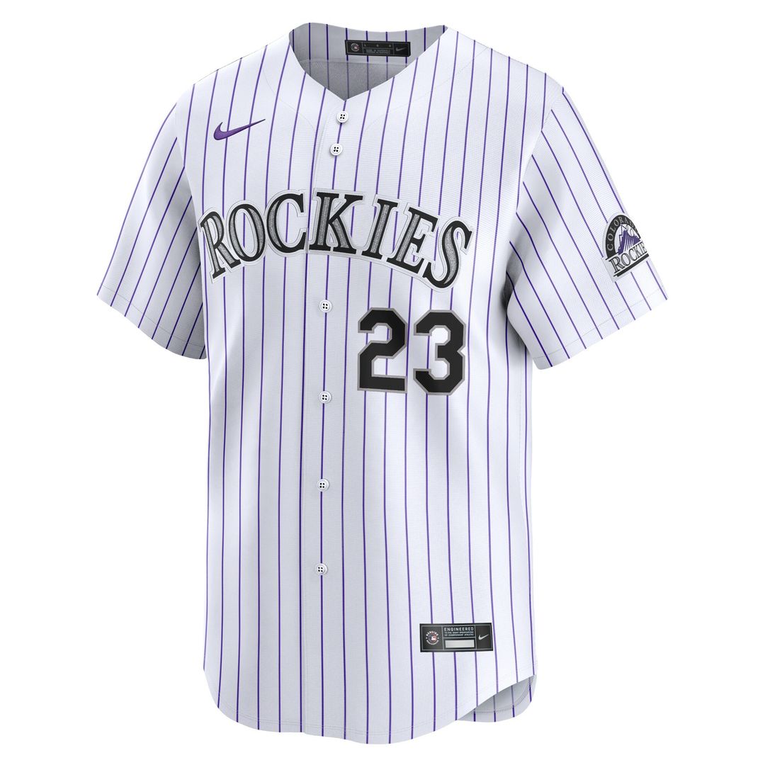Colorado Rockies Kris Bryant Nike Home Limited Player Jersey - White MLB Team Jersey Baseball Fan Apparel