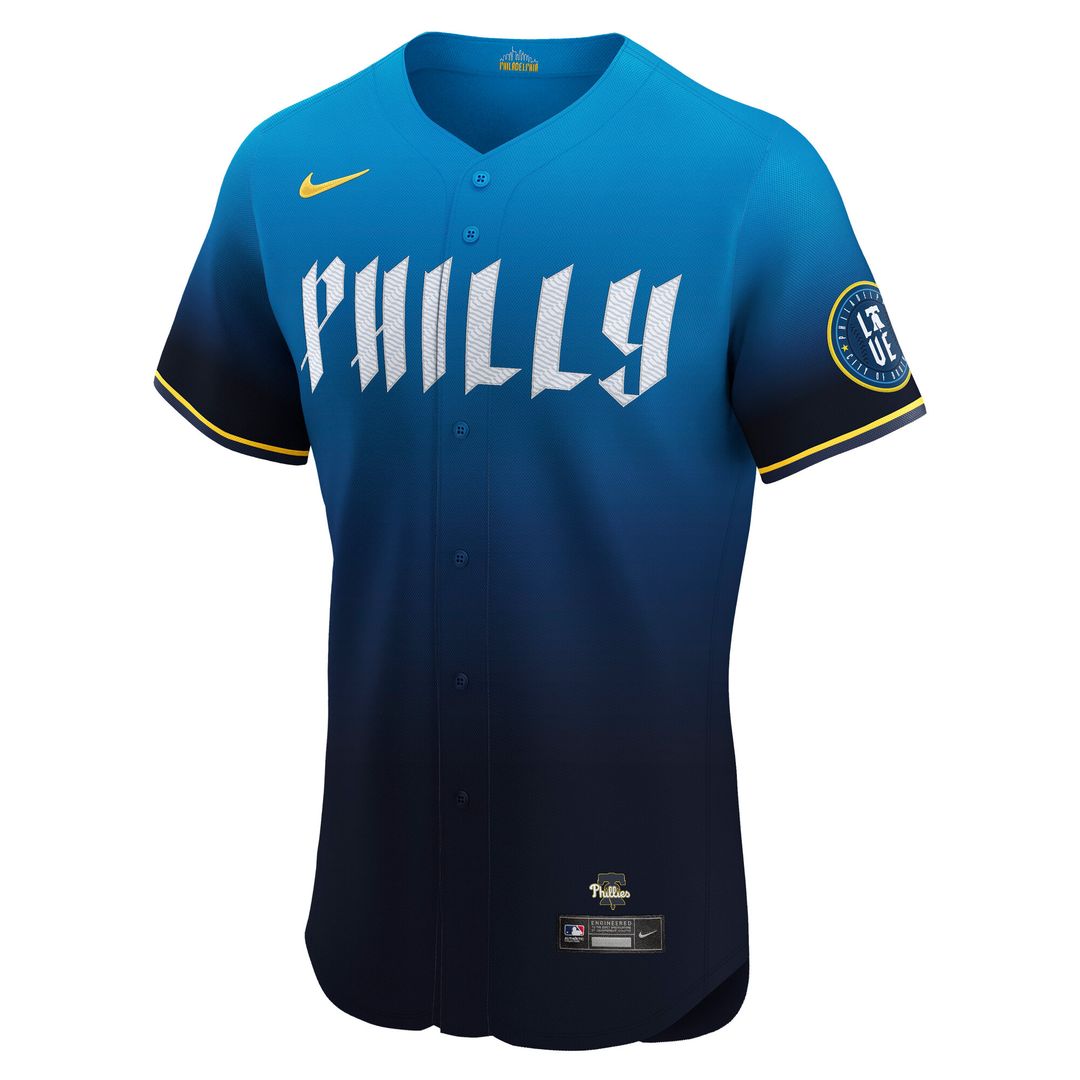 Philadelphia Phillies Bryce Harper Nike City Connect Elite Jersey - Navy MLB Team Jersey Baseball Fan Apparel