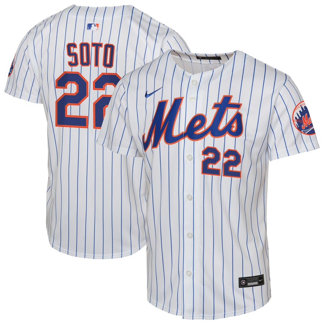 New York Mets Juan Soto Nike Youth Home Limited Player Jersey - White MLB Team Jersey Baseball Fan Apparel