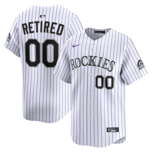 Colorado Rockies Nike Home Limited Pick - A - Player Retired Roster Jersey - White MLB Team Jersey Baseball Fan Apparel