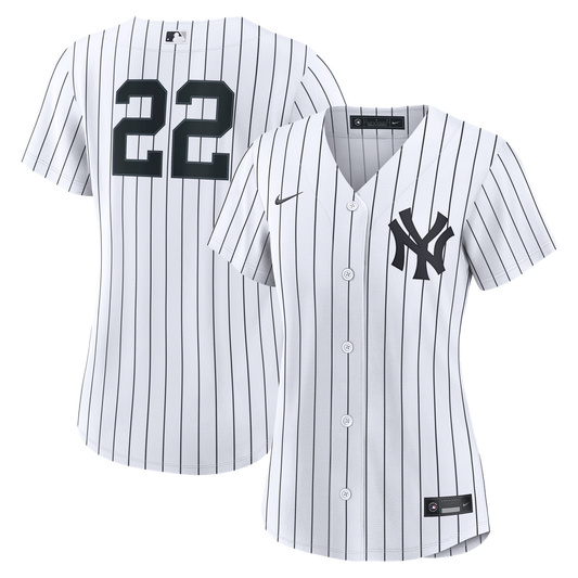New York Yankees Ben Rice Nike Women's Home Replica Jersey - White MLB Team Jersey Baseball Fan Apparel