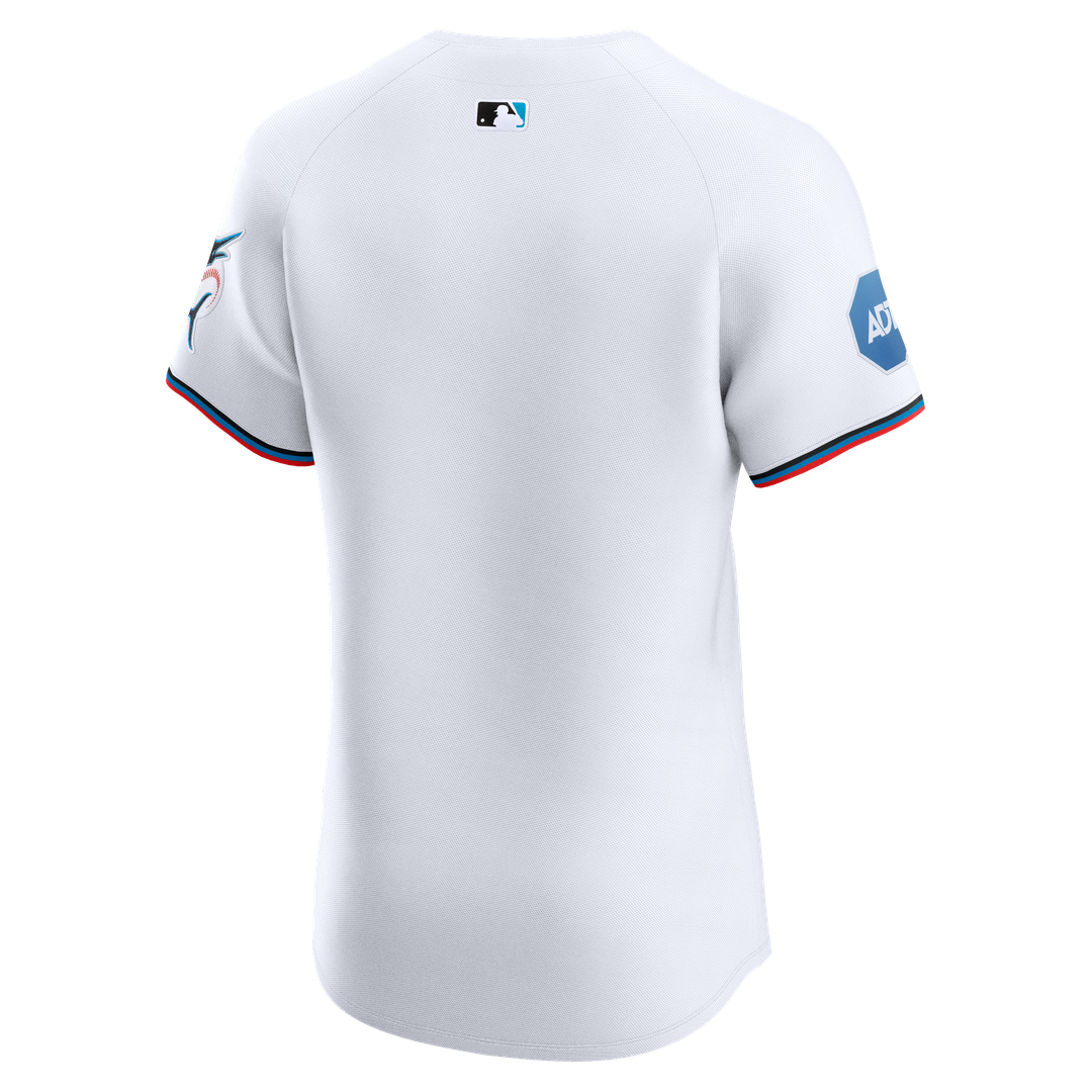 Miami Marlins Nike Home Elite Jersey - White MLB Team Jersey Baseball Fan Apparel