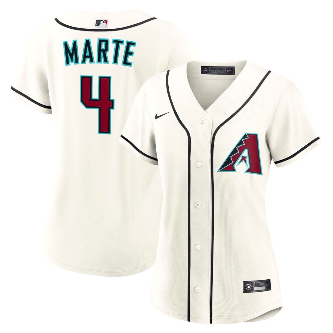 Arizona Diamondbacks Ketel Marte Nike Women's Home Replica Jersey - Cream MLB Team Jersey Baseball Fan Apparel