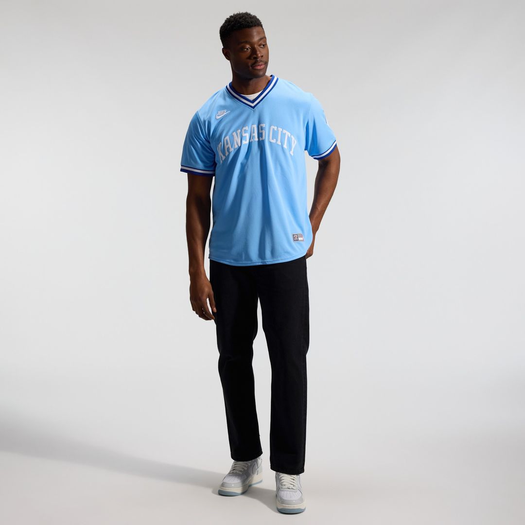 Kansas City Royals Bo Jackson Nike Throwback Cooperstown Limited Jersey - Light Blue MLB Team Jersey Baseball Fan Apparel