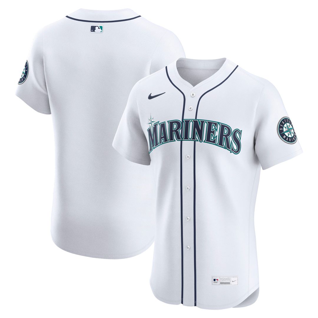 Seattle Mariners Nike Home Elite Jersey - White MLB Team Jersey Baseball Fan Apparel