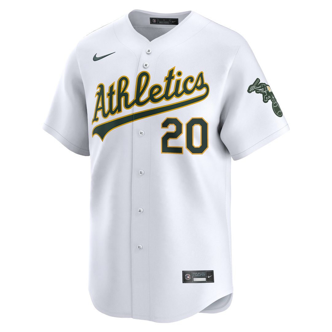 Athletics Zack Gelof Nike Home Limited Player Jersey - White MLB Team Jersey Baseball Fan Apparel