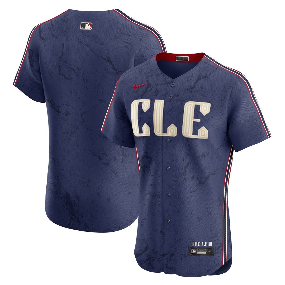 Cleveland Guardians Nike City Connect Elite Jersey - Navy MLB Team Jersey Baseball Fan Apparel