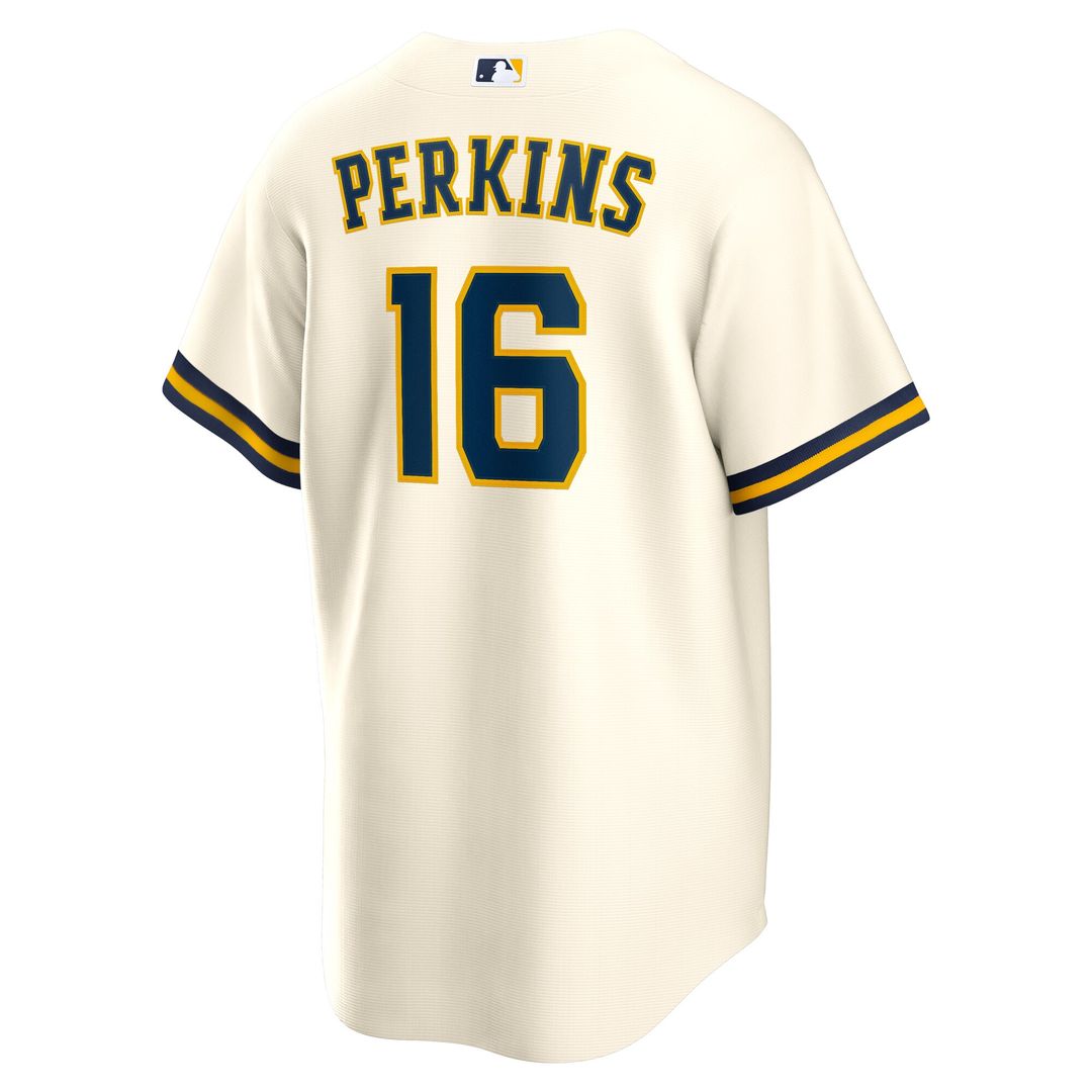 Milwaukee Brewers Blake Perkins Nike Home Replica Jersey - Cream MLB Team Jersey Baseball Fan Apparel