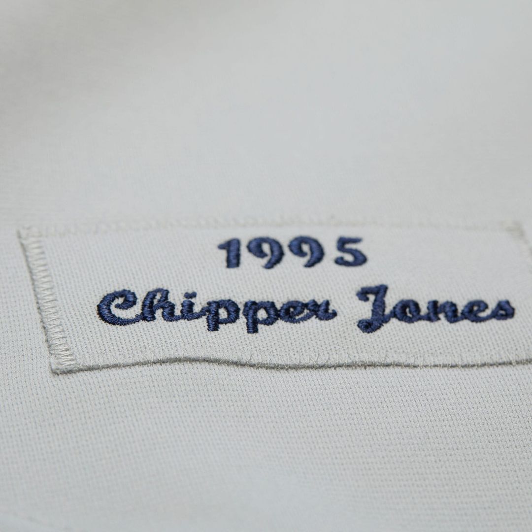Atlanta Braves Chipper Jones Mitchell & Ness 1995 Throwback Authentic Jersey - Gray MLB Team Jersey Baseball Fan Apparel