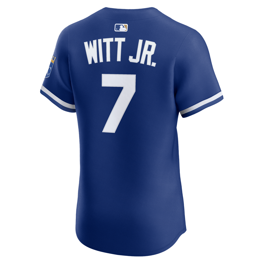 Kansas City Royals Bobby Witt Jr. Nike Alternate 2 Elite Player Jersey - Royal MLB Team Jersey Baseball Fan Apparel