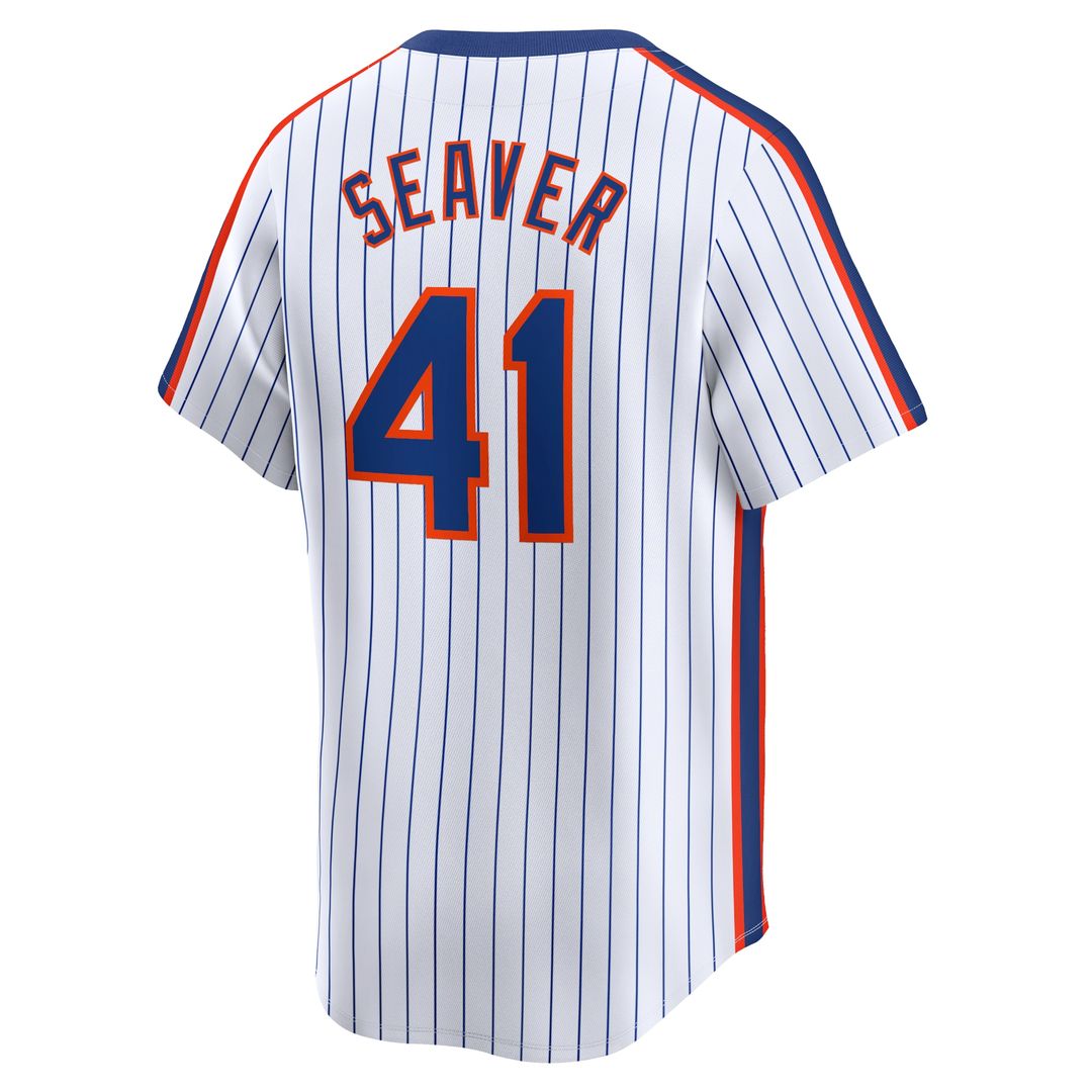 New York Mets Tom Seaver Nike Throwback Cooperstown Limited Jersey - White MLB Team Jersey Baseball Fan Apparel