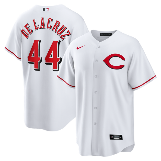 Cincinnati Reds Elly De La Cruz Nike Alternate 2 Replica Jersey - White MLB Team Jersey Baseball Fan Apparel