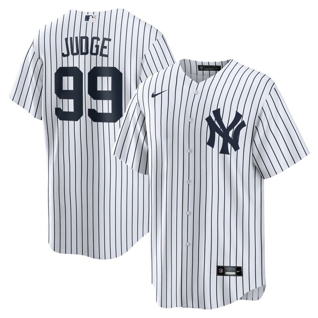 New York Yankees Aaron Judge Nike Home Replica Player Name Jersey - White MLB Team Jersey Baseball Fan Apparel