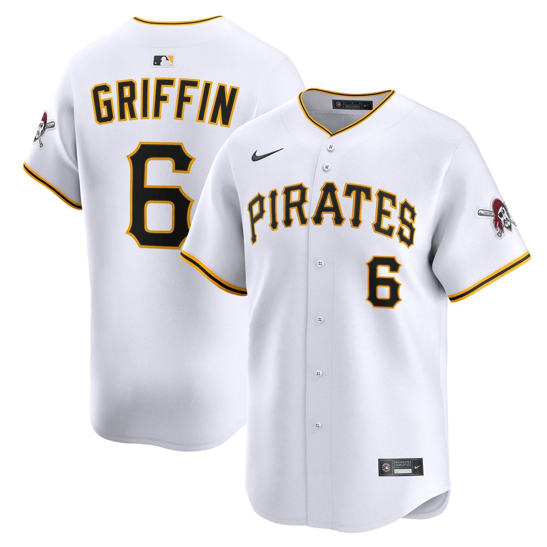 Pittsburgh Pirates Konnor Griffin Nike Home Limited Jersey - White MLB Team Jersey Baseball Fan Apparel
