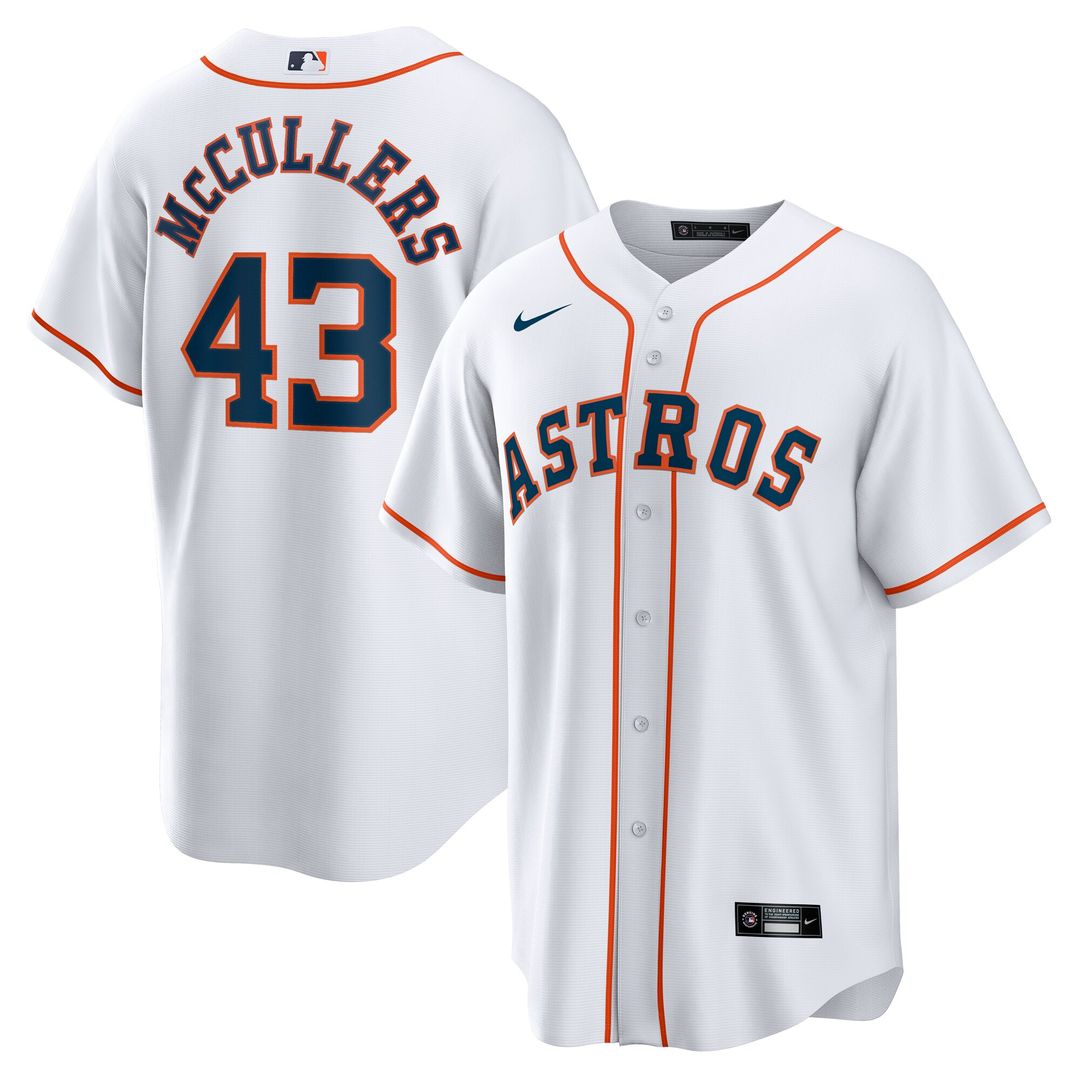 Houston Astros Lance McCullers Jr. Nike Home Replica Jersey - White MLB Team Jersey Baseball Fan Apparel