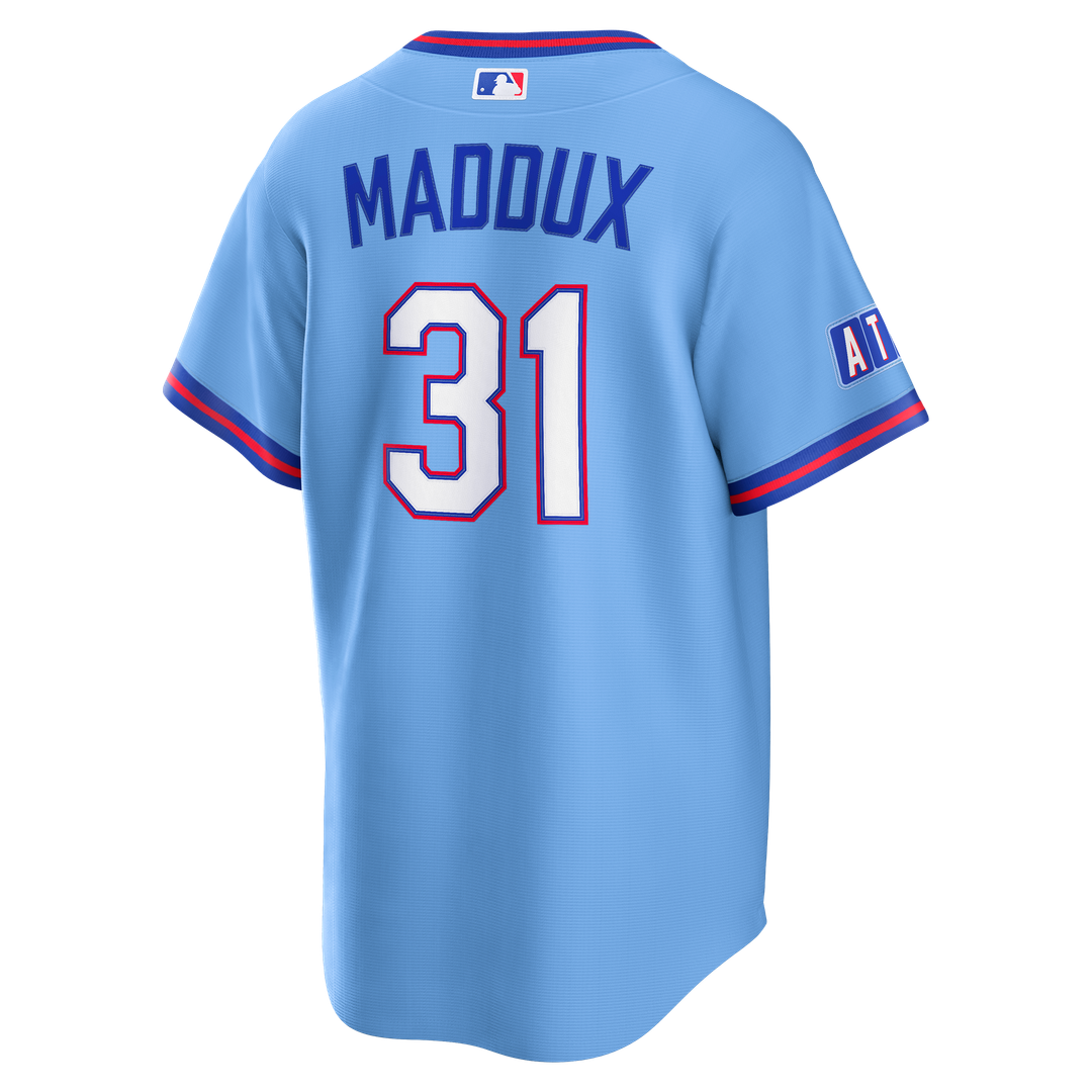 Atlanta Braves Greg Maddux Nike 2026 City Connect Stadium Jersey - Powder Blue MLB Team Jersey Baseball Fan Apparel