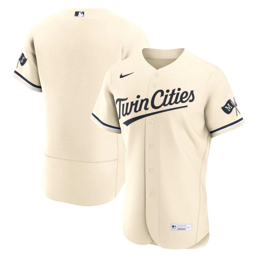 Minnesota Twins Nike Alternate Authentic Jersey - Cream MLB Team Jersey Baseball Fan Apparel