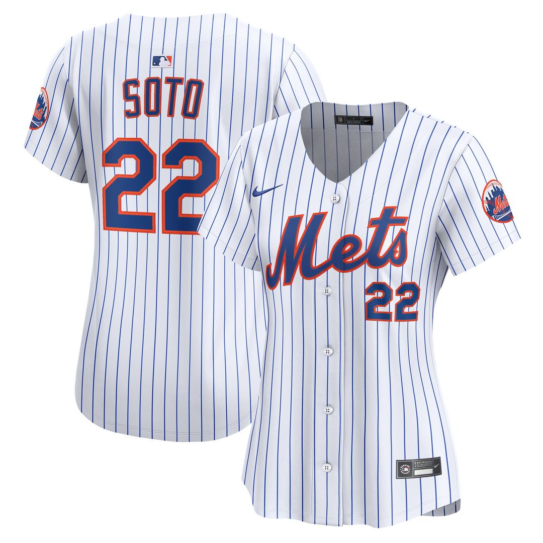 New York Mets Juan Soto Nike Women's Home Limited Player Jersey - White MLB Team Jersey Baseball Fan Apparel