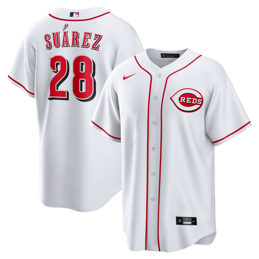 Cincinnati Reds Eugenio Suárez Nike Home Replica Jersey - White MLB Team Jersey Baseball Fan Apparel
