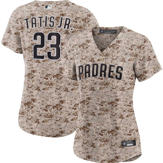 San Diego Padres Fernando Tatis Jr. Nike Women's USMC Alternate Replica Player Jersey - Camo MLB Team Jersey Baseball Fan Apparel