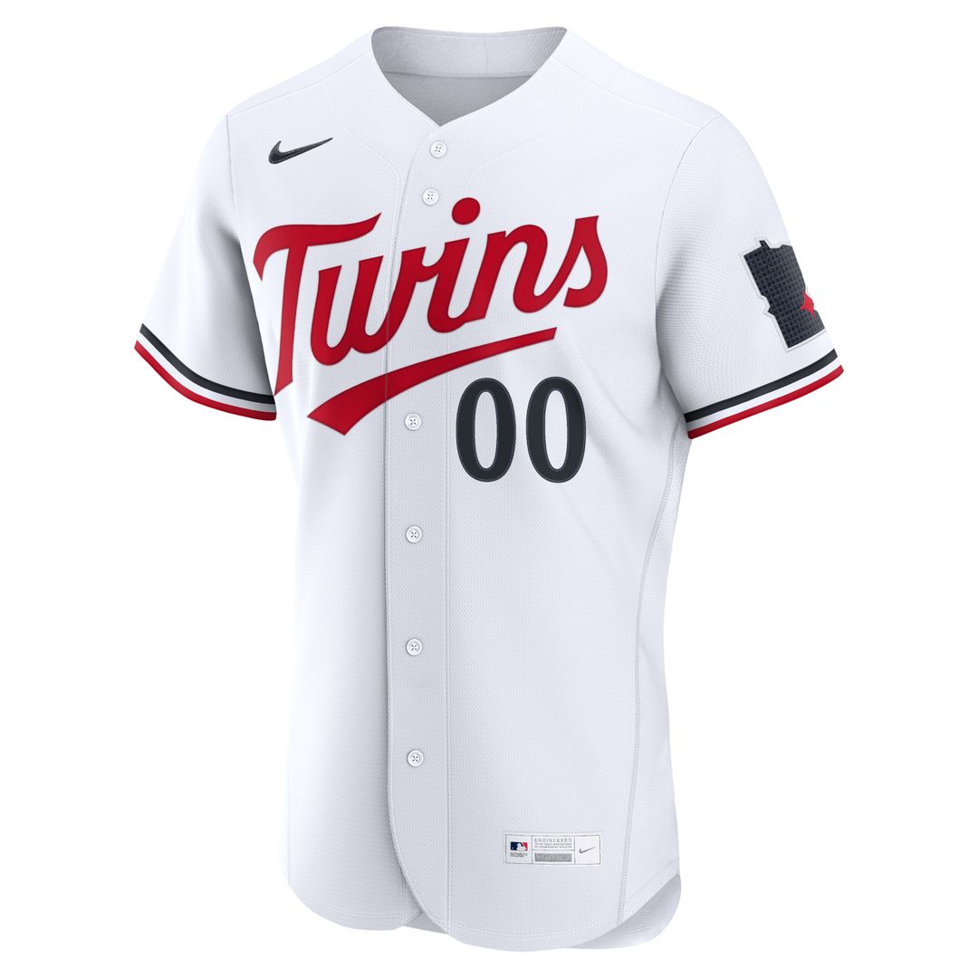 Minnesota Twins Nike Home Authentic Custom Jersey - White MLB Team Jersey Baseball Fan Apparel