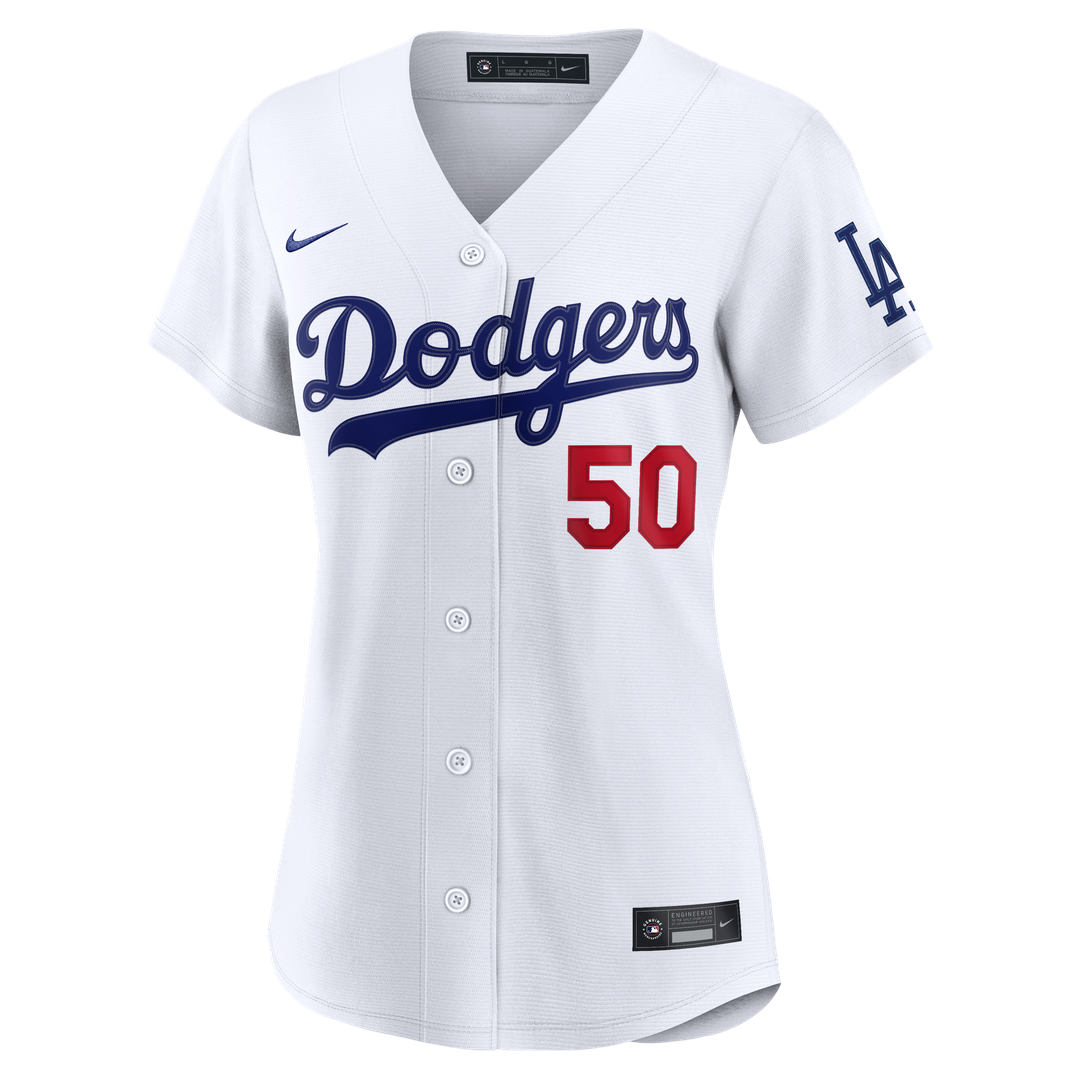 Los Angeles Dodgers Mookie Betts Nike Women's Home Stadium Jersey - White MLB Team Jersey Baseball Fan Apparel