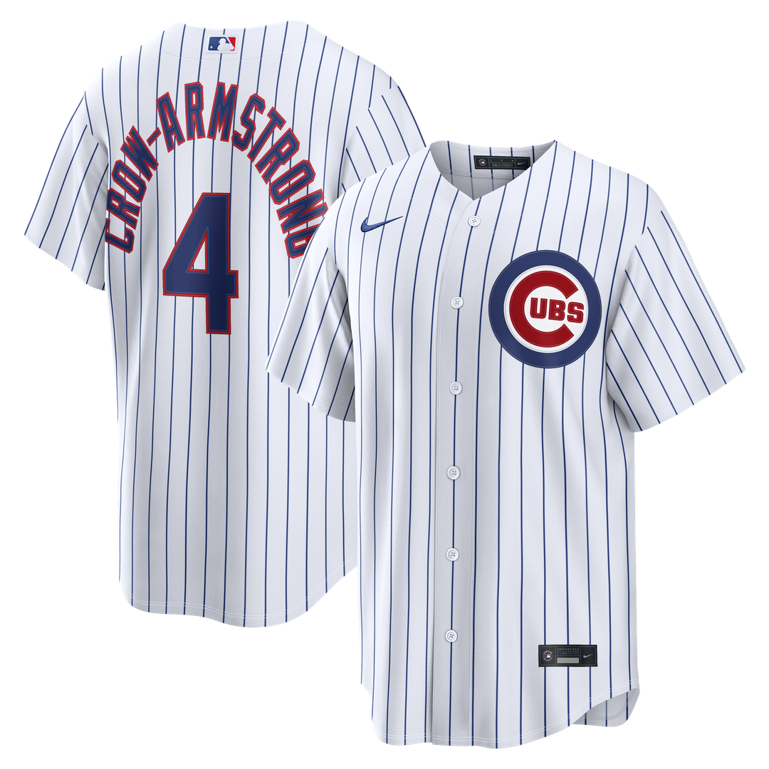 Chicago Cubs Pete Crow - Armstrong Nike Home Replica Jersey - White MLB Team Jersey Baseball Fan Apparel