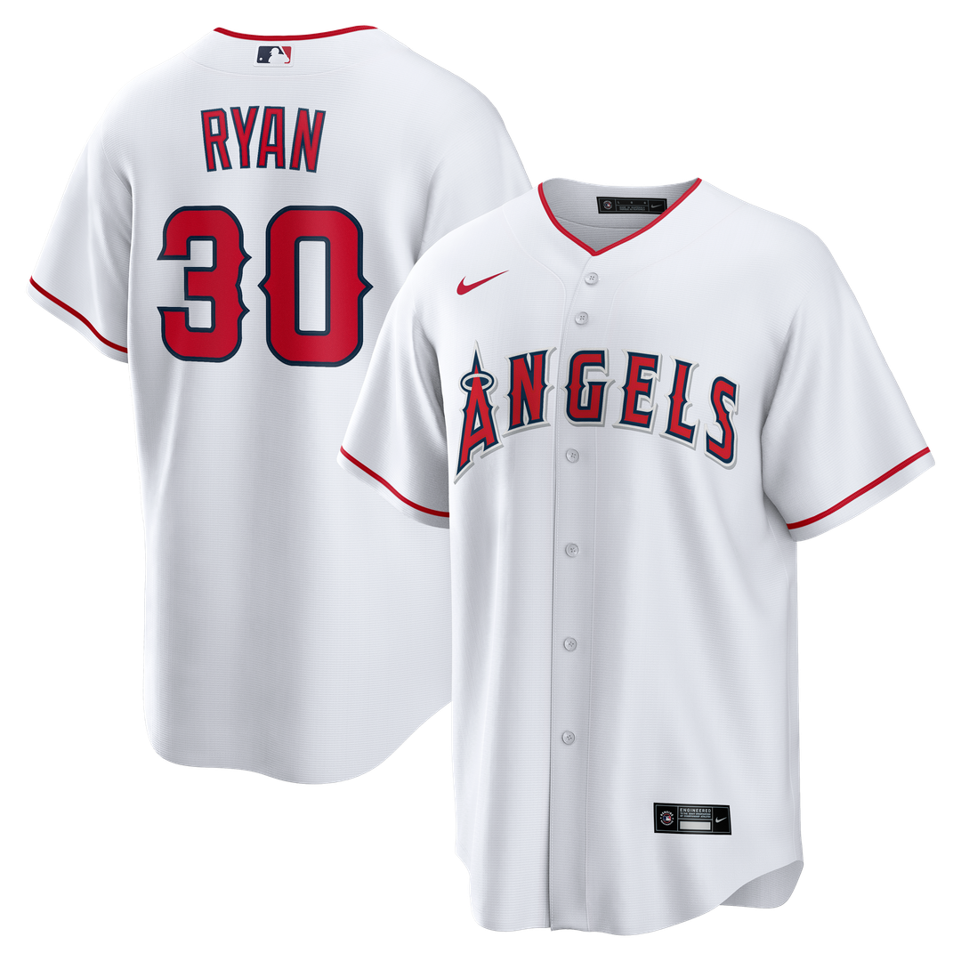 Los Angeles Angels Nolan Ryan Nike Home Retired Player Replica Jersey - White MLB Team Jersey Baseball Fan Apparel