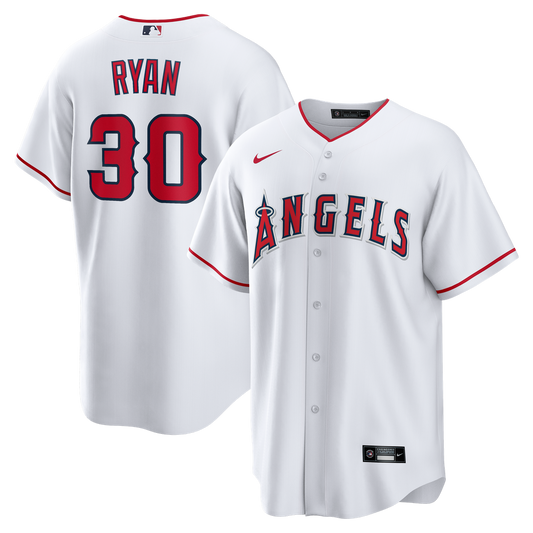 Los Angeles Angels Nolan Ryan Nike Home Retired Player Replica Jersey - White MLB Team Jersey Baseball Fan Apparel