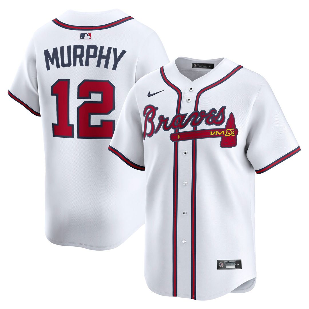 Atlanta Braves Sean Murphy Nike Home Limited Player Jersey - White MLB Team Jersey Baseball Fan Apparel