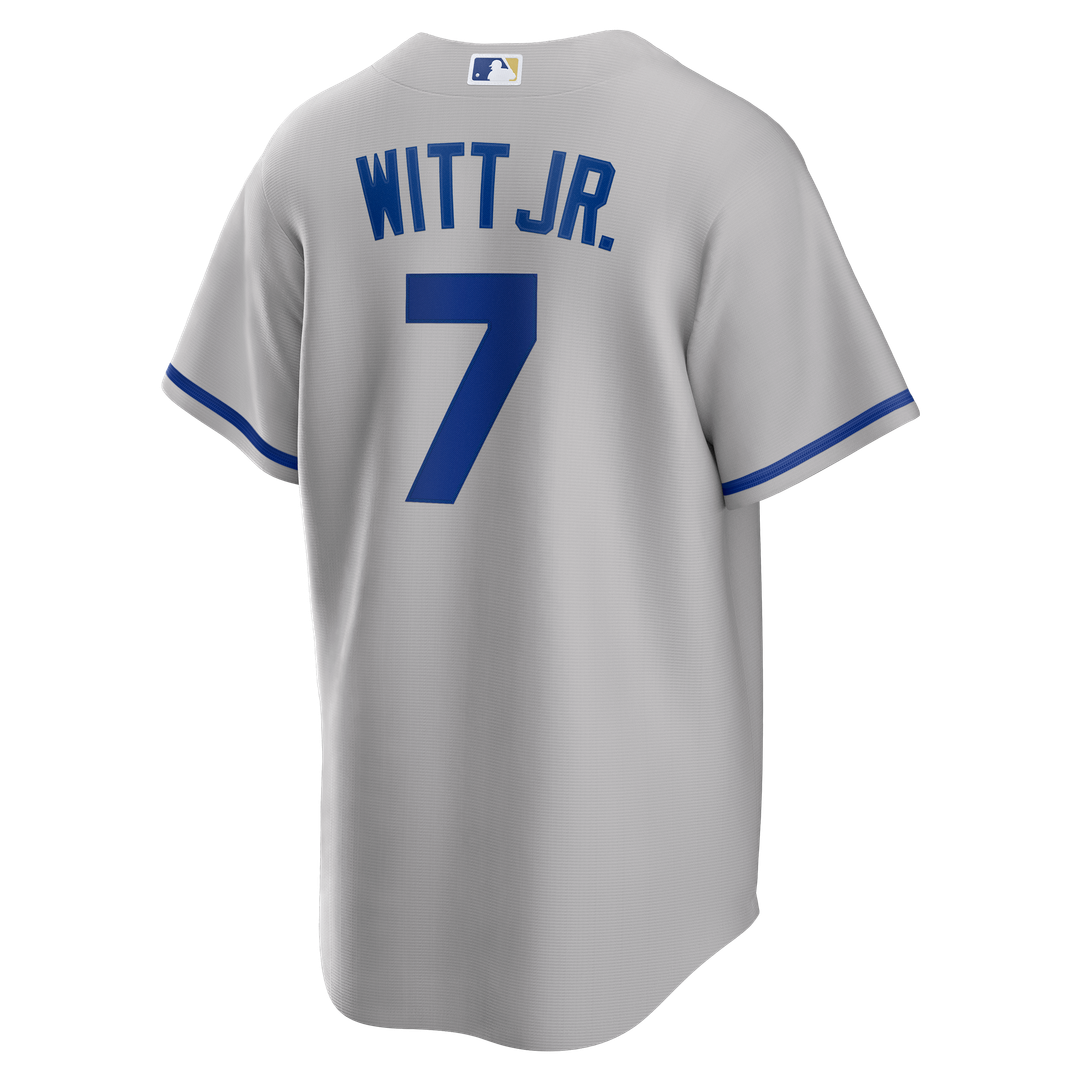 Kansas City Royals Bobby Witt Jr. Nike Road Replica Jersey - Gray MLB Team Jersey Baseball Fan Apparel
