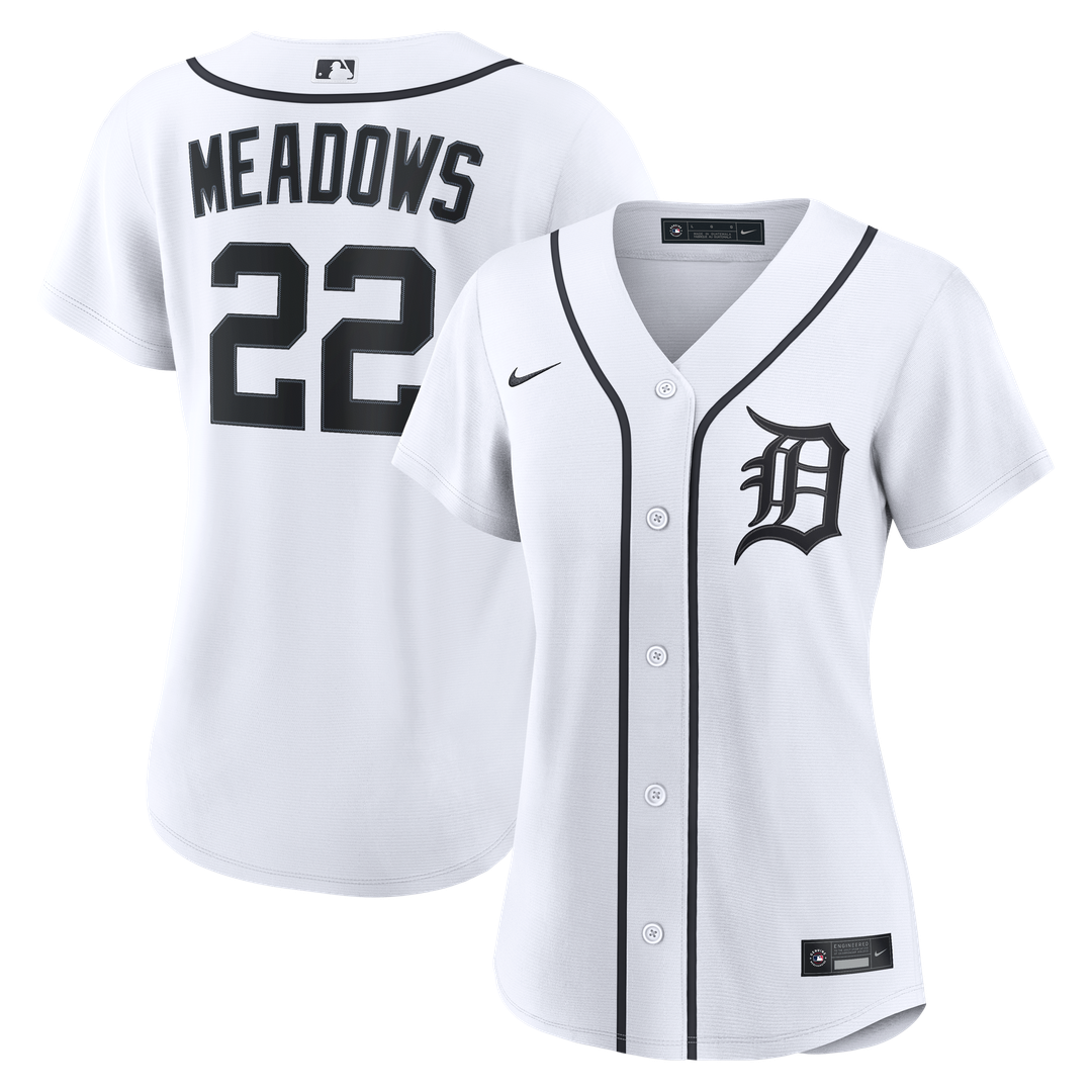 Detroit Tigers Parker Meadows Nike Women's Home Replica Jersey - White MLB Team Jersey Baseball Fan Apparel