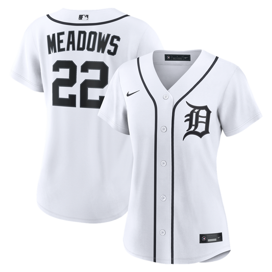 Detroit Tigers Parker Meadows Nike Women's Home Replica Jersey - White MLB Team Jersey Baseball Fan Apparel