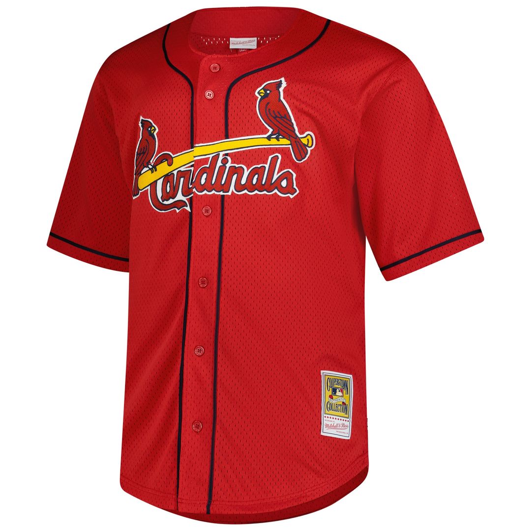 St. Louis Cardinals Mark McGwire Mitchell & Ness Big & Tall Cooperstown Mesh Batting Practice Jersey - Red MLB Team Jersey Baseball Fan Apparel