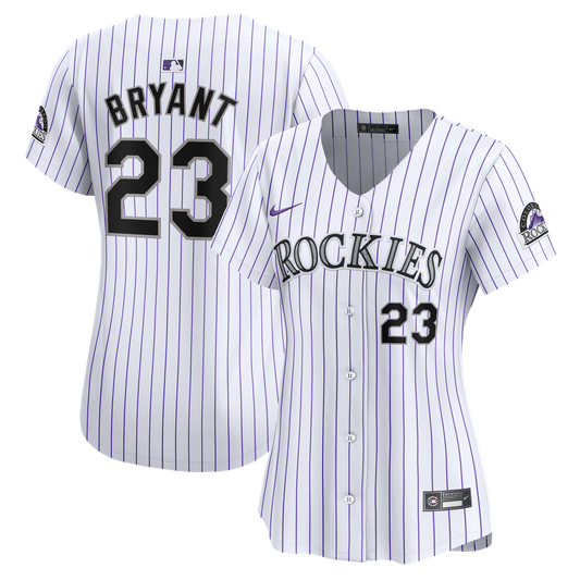 Colorado Rockies Kris Bryant Nike Women's Home Limited Player Jersey - White MLB Team Jersey Baseball Fan Apparel