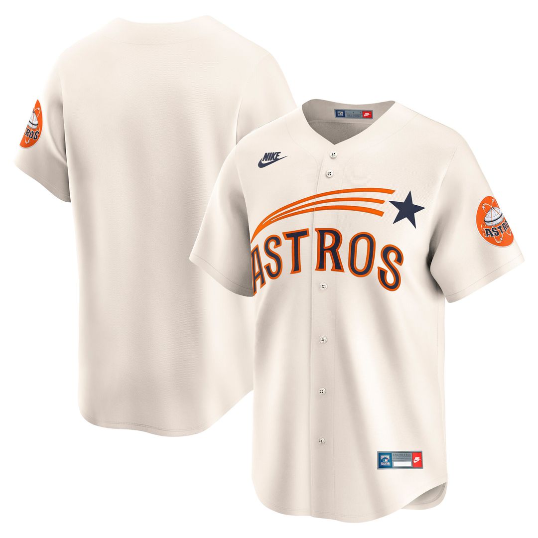 Houston Astros Nike Cooperstown Limited Jersey - Cream MLB Team Jersey Baseball Fan Apparel