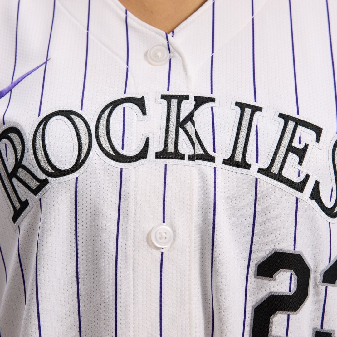 Colorado Rockies Kris Bryant Nike Women's Home Limited Player Jersey - White MLB Team Jersey Baseball Fan Apparel
