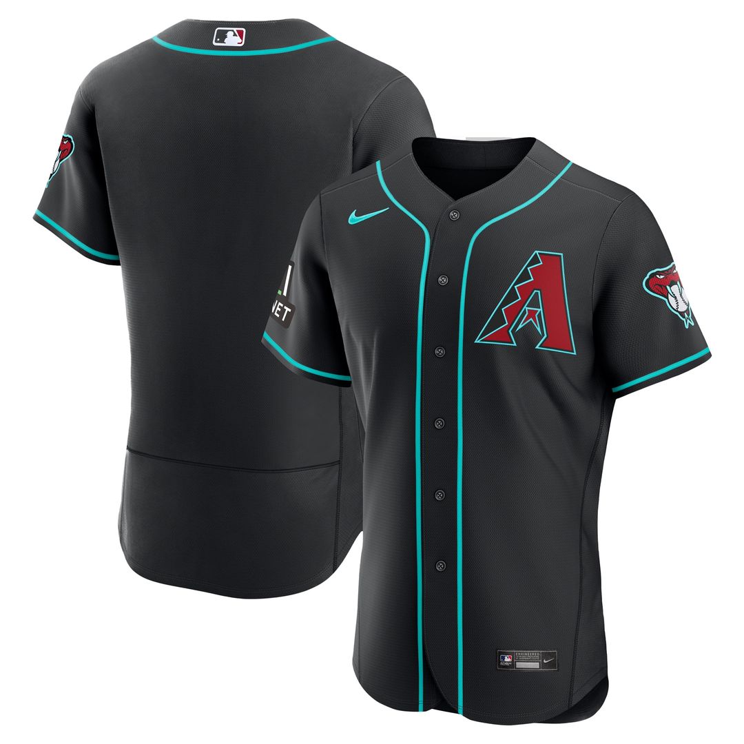 Arizona Diamondbacks Nike Alternate Authentic Jersey - Black MLB Team Jersey Baseball Fan Apparel