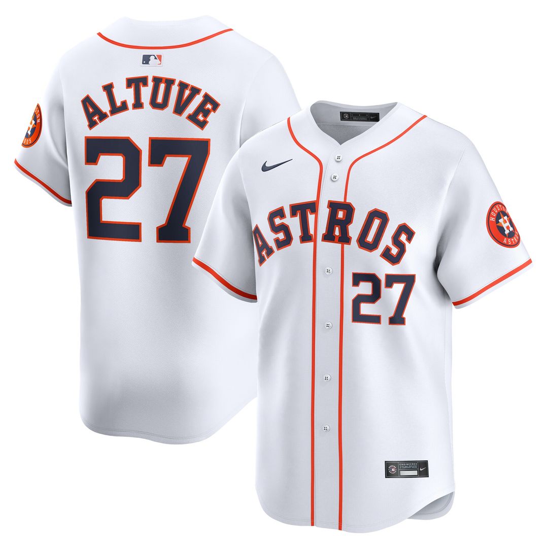 Houston Astros Jose Altuve Nike Youth Home Limited Player Jersey - White MLB Team Jersey Baseball Fan Apparel