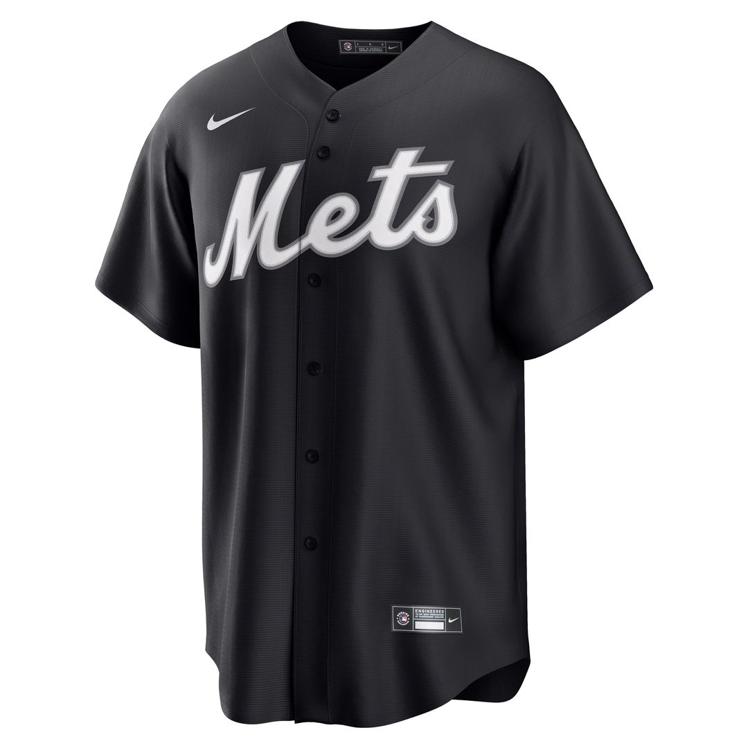 New York Mets Francisco Lindor Nike Replica Player Jersey - Black MLB Team Jersey Baseball Fan Apparel