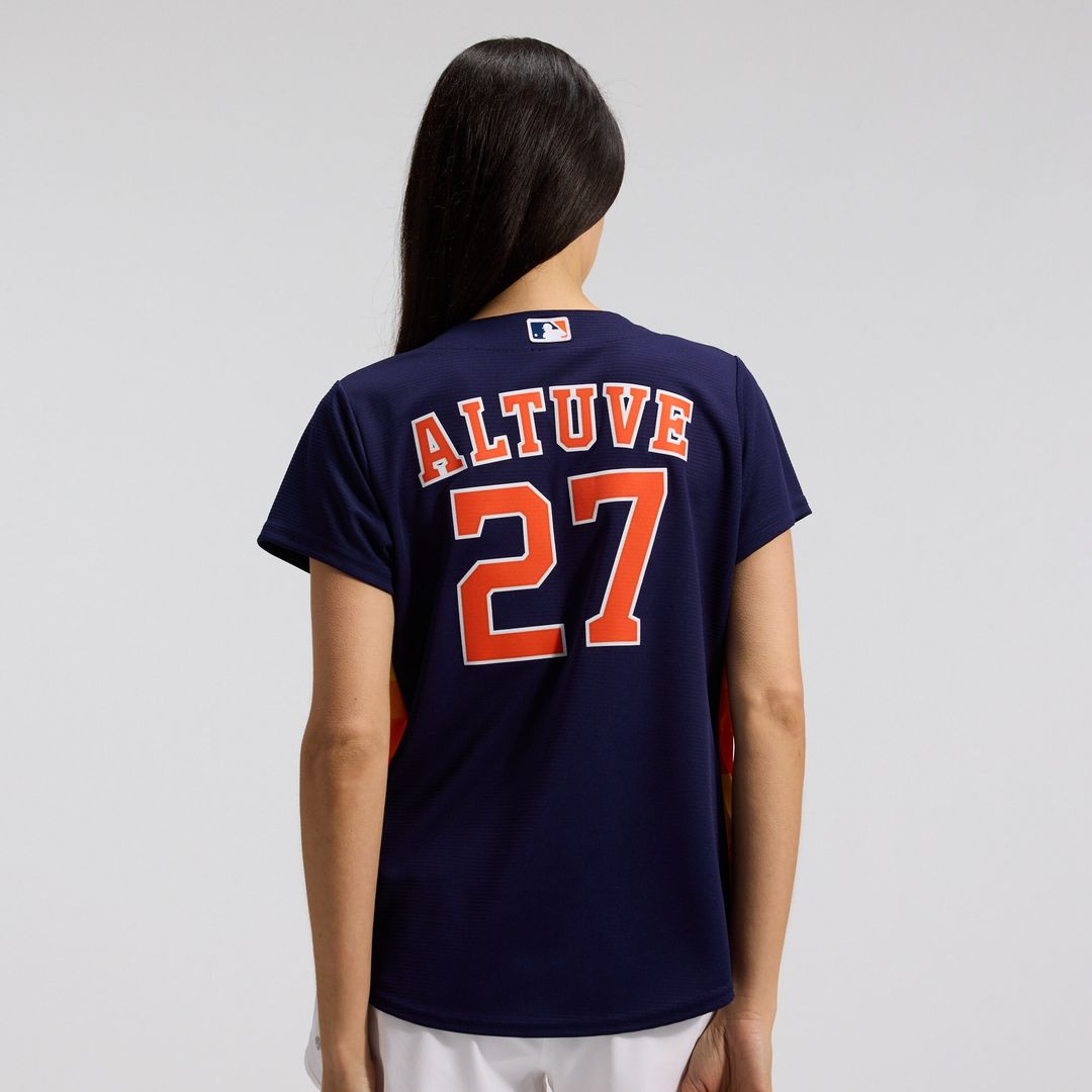 Houston Astros Jose Altuve Nike Women's Alternate Replica Player Jersey - Navy MLB Team Jersey Baseball Fan Apparel
