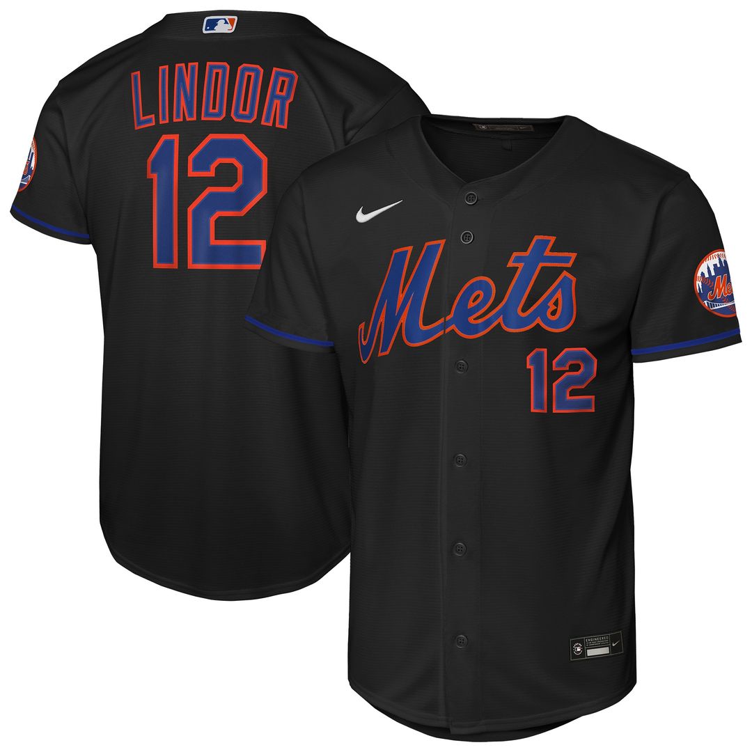New York Mets Francisco Lindor Nike Youth Road Stadium Player Jersey - Gray MLB Team Jersey Baseball Fan Apparel