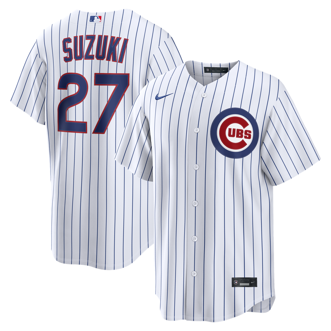 Chicago Cubs Seiya Suzuki Nike Home Replica Jersey - White MLB Team Jersey Baseball Fan Apparel