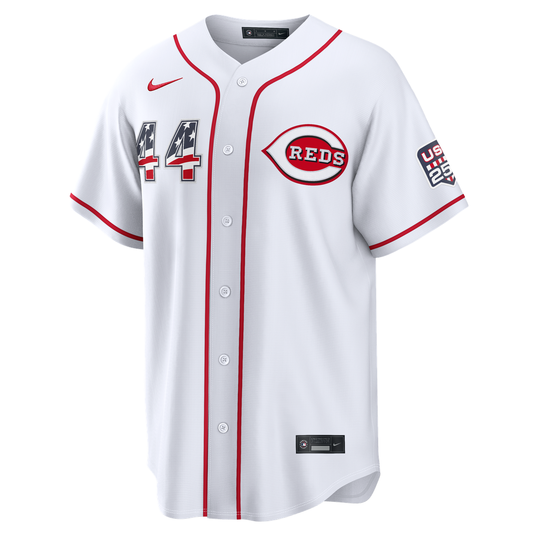 Cincinnati Reds Elly De La Cruz Nike USA 250 Fourth of July Home Stadium Jersey - White MLB Team Jersey Baseball Fan Apparel