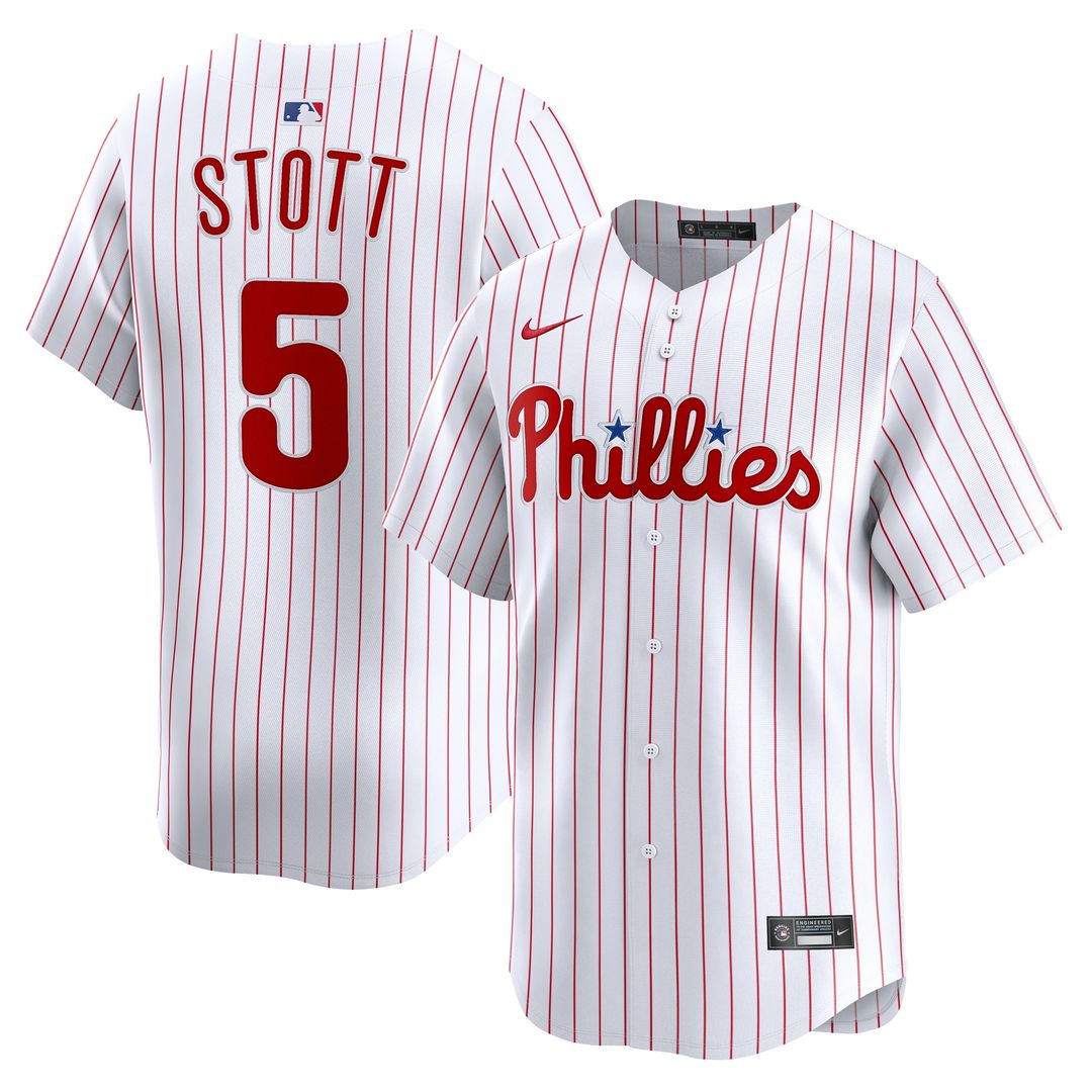 Philadelphia Phillies Bryson Stott Nike Home Limited Player Jersey - White MLB Team Jersey Baseball Fan Apparel