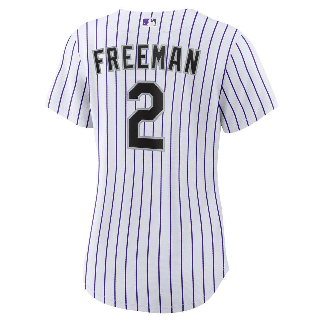 Colorado Rockies Tyler Freeman Nike Women's Home Replica Jersey - White MLB Team Jersey Baseball Fan Apparel