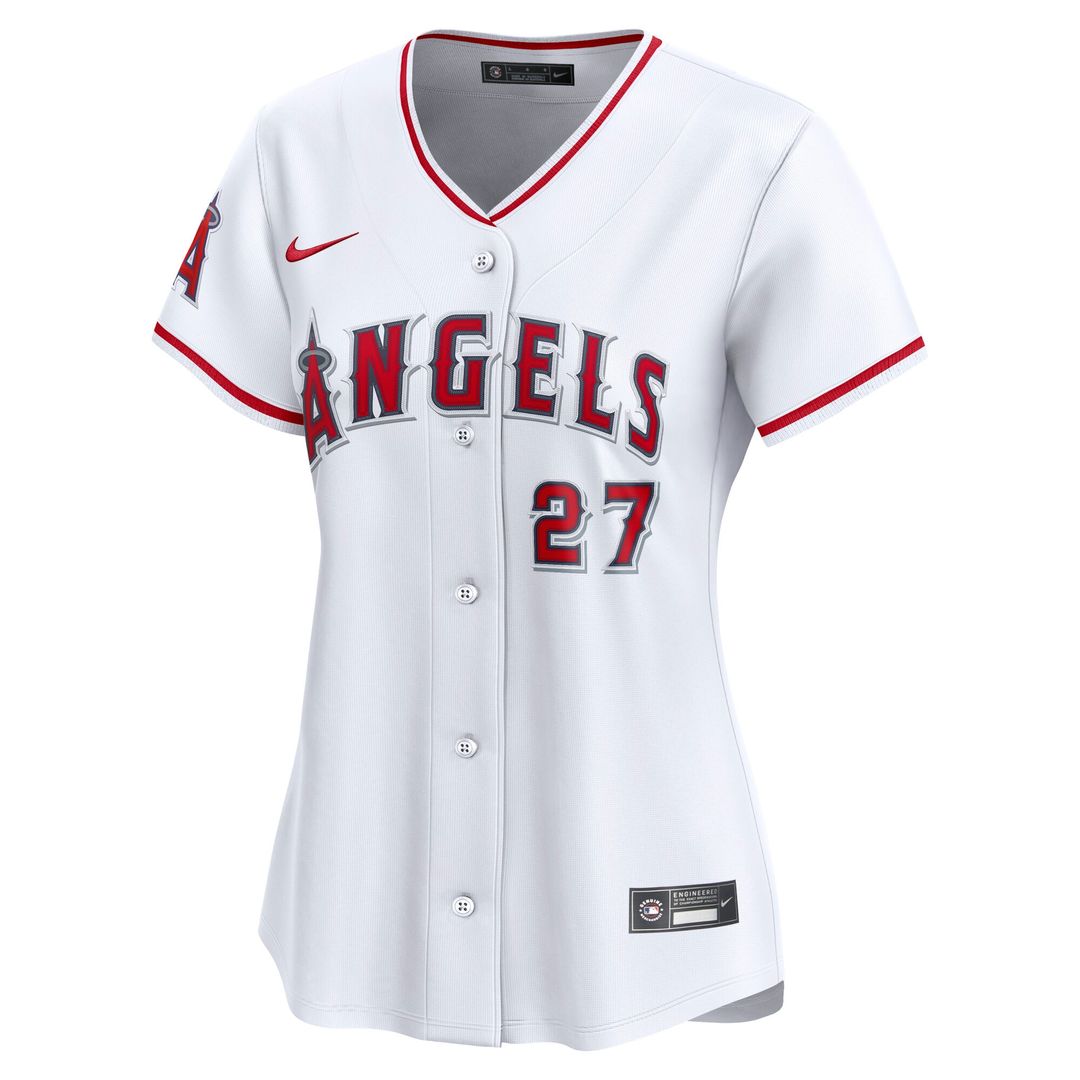 Los Angeles Angels Mike Trout Nike Women's Home Limited Player Jersey - White MLB Team Jersey Baseball Fan Apparel